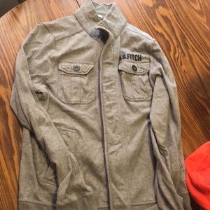 Abercrombie & Fitch zip up sweater w/buttons XXL
